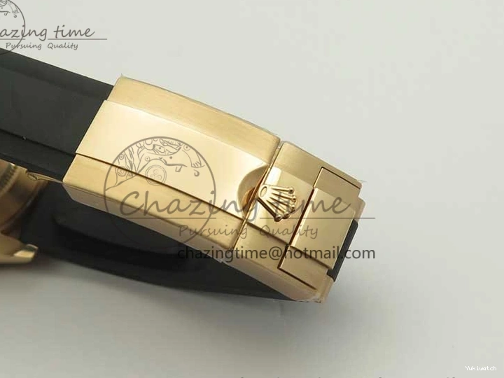 Best Dial ARF Clone Black Gold Rubber Rose On 1:1 Edition Super V2 Daytona 116515 Strap A4130 0225